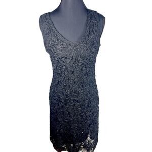 Basix Black Label Sequin Embellished Mini Dress Formal Wear Size 0